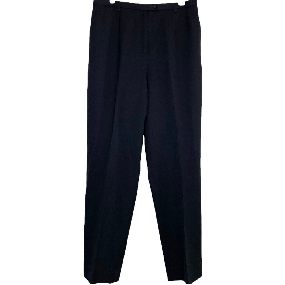 Vintage Pendleton Dress Pants Trousers 100% Virgin Wool 90s Flat Front Black 14